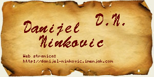 Danijel Ninković vizit kartica